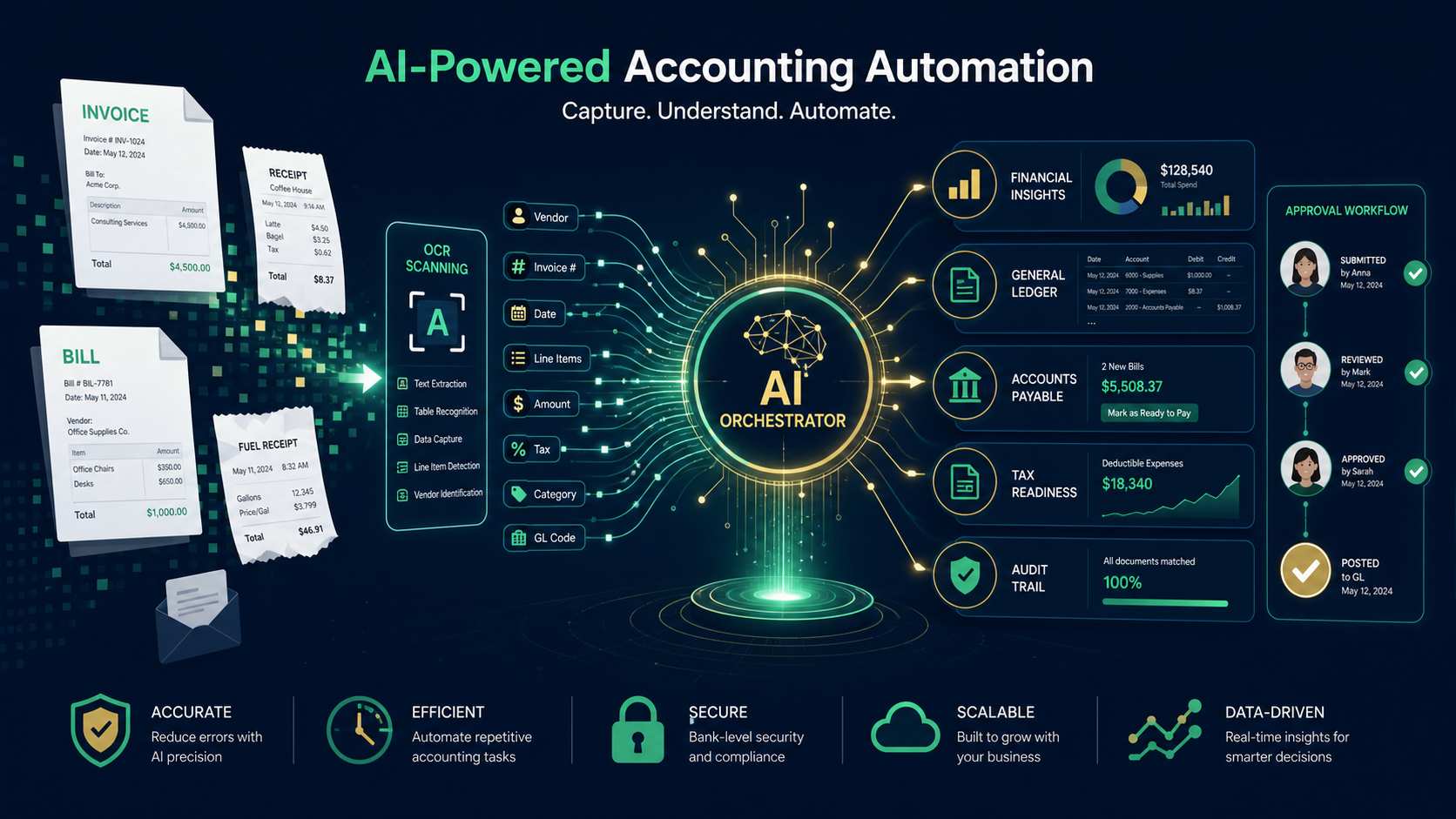 Accounting AI platform illustration