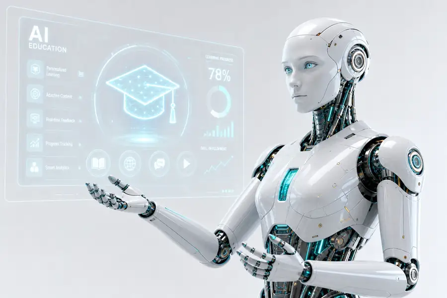 Enterprise AI education and training illustration