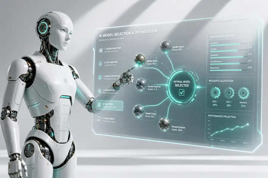 AI model selection and optimization diagram